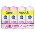 Antitranspirante Roll On Nivea Aclarado Efecto Satín 4 pzas de 50 ml c/u