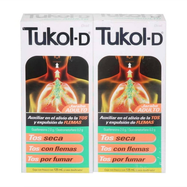 Jarabe para la Tos Tukol-D Adulto 2 pzas con 125 ml