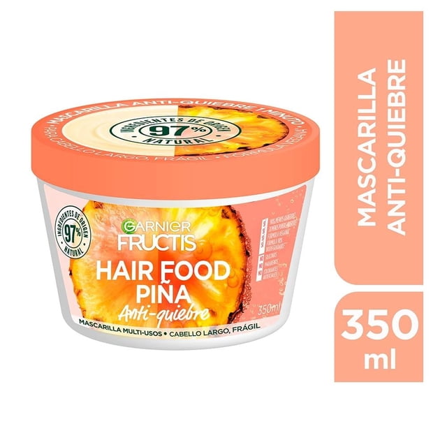 Mascarilla Garnier Fructis Hairfood Piña para cabello largo y frágil