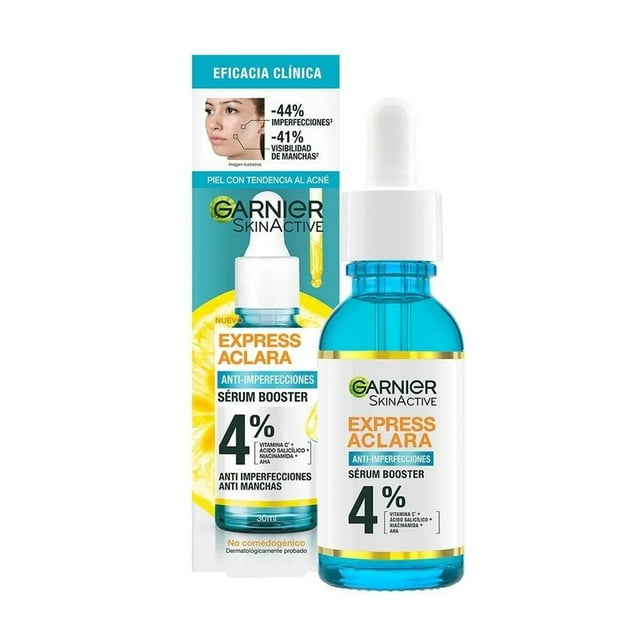 Sérum booster Garnier skin active anti imperfecciones con ácido salicílico y vitamina c 30 ml