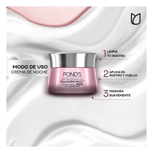 Crema facial Pond's Bright Miracle Ultimate Clarity de noche Niasorcinol antimanchas 50 g