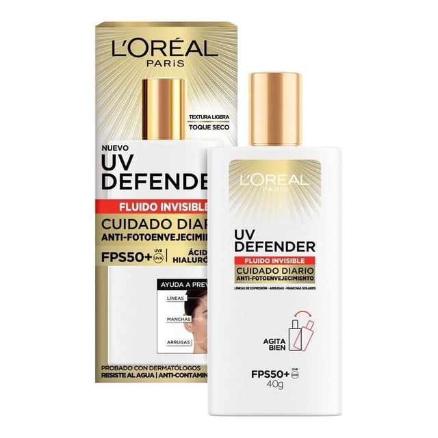 Protector Solar Diario FPS50+ Loreal Paris UV Defender Fluido Invisible 40 g