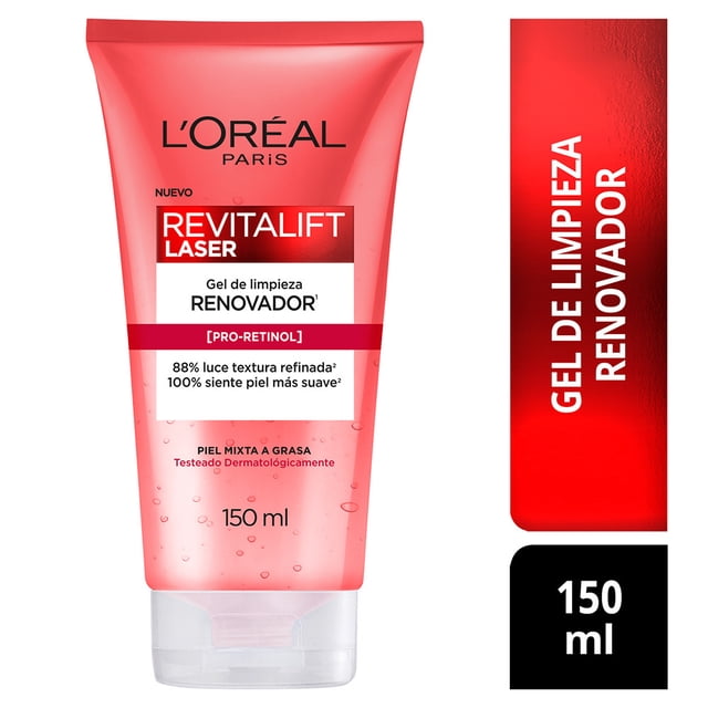 Gel Limpiador Facial Anti-Signos Edad Loreal Paris Laser 150ml