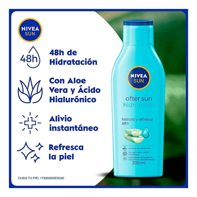 Crema hidratante NIVEA SUN After Sun con aloe vera y ácido hialurónico 200 ml
