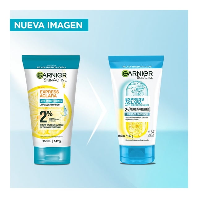 Microexfoliante Garnier skin active suave anti imperfecciones con ácido salicílico 150 ml