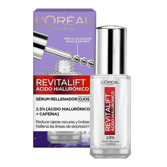 Sérum rellenador ojos Loreal revitalift ácido hialurónico 20 ml
