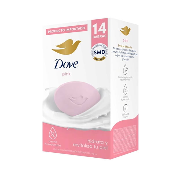 Jabón en Barra Dove Pink 14 pzas de 135 g c/u