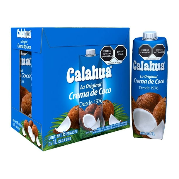 Crema de Coco Calahua Tetrapack 6 pzas de 1 L c/u