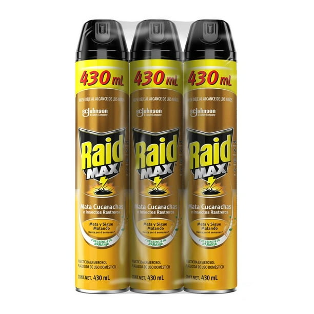 Raid Max 3 pzas de 430 ml c/u