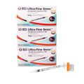 Jeringa para insulina BD Ultra-Fine 1 ml 31 g x 6 mm con 3 cajas de 30 pzas c/u