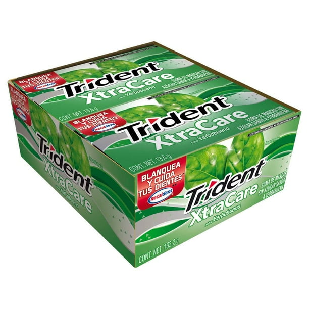 Goma de Mascar Trident XtraCare Yerbabuena 12 piezas