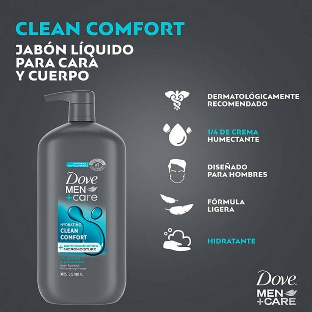 Jabón Líquido Corporal Dove Men +Care Clean Comfort 887 ml