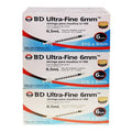 Jeringa para Insulina BD 0.5 ml 31 g x 6mm 3 cajas con 30 pzas c/u