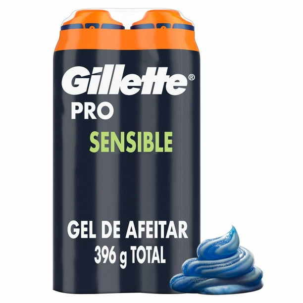 Gel de Afeitar Gillette Pro Piel Sensible 2 pzas de 198 g c/u