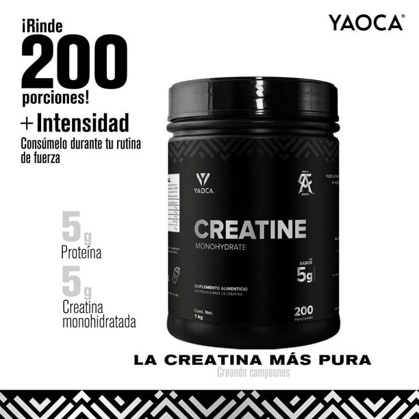 Suplemento Alimenticio Yaoca Creatina Monohidratada Natural 1 kg