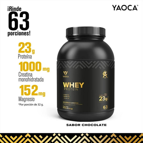 Suplemento Alimenticio YAOCA Whey Polvo Chocolate 2.04 kg