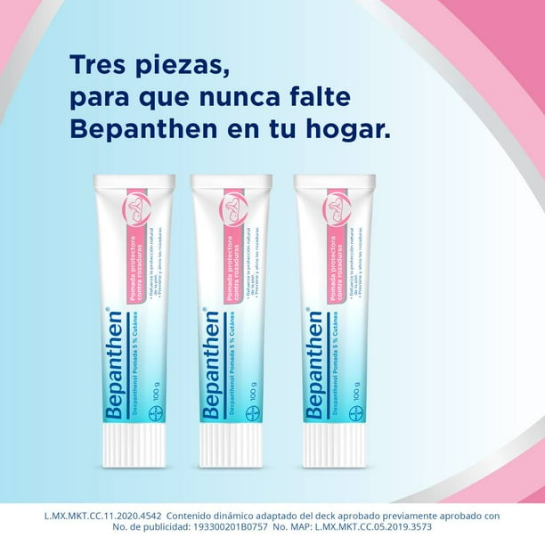 Dexpanthenol Bepanthen 3 pzas de 100 g c/u