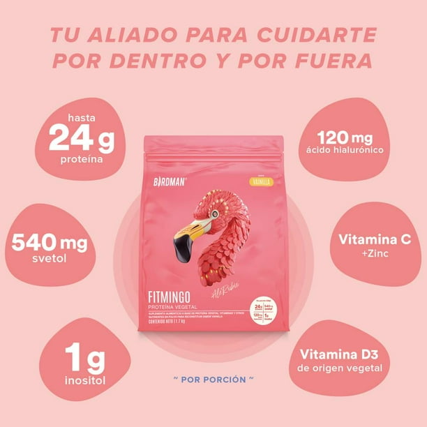 Proteína Vegetal en Polvo Birdman Fitmingo Sabor Vainilla 1.462 kg