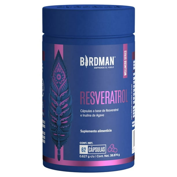 Suplemento Alimenticio Birdman Resveratrol 62 Cápsulas