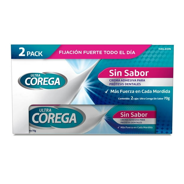 Crema Adhesiva para Prótesis Dental ULTRA COREGA HALEON 2 pzas de 70 g c/u
