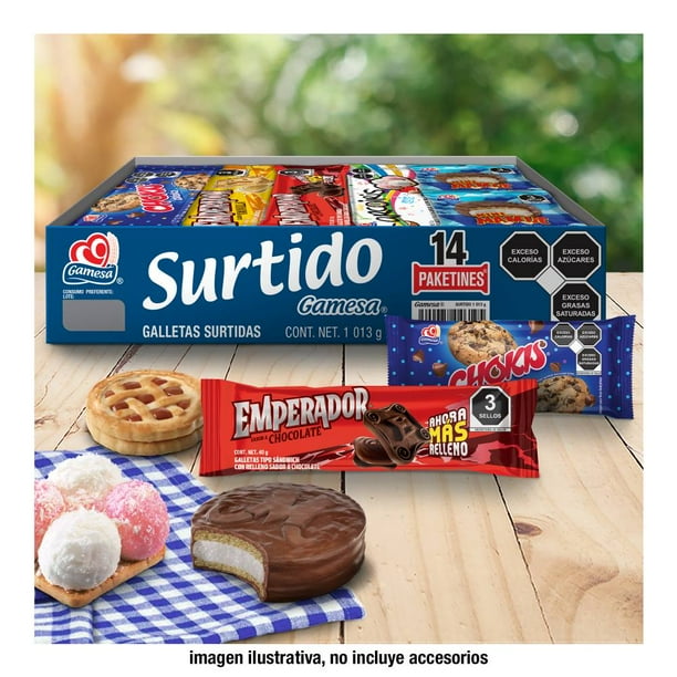 Galletas Gamesa Paketines Varios Sabores 14 pzas