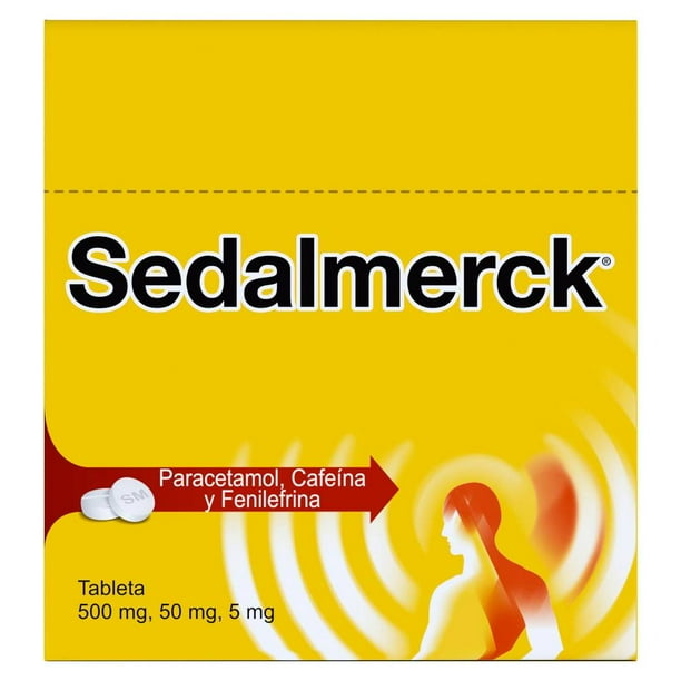 Paracetamol, Cafeína, Fenilefrina Sedalmerck 500 mg, 50 mg, 5 mg 40 Tabletas