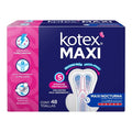 Toallas Femeninas Kotex Rosa Maxi Nocturna 48 pzas