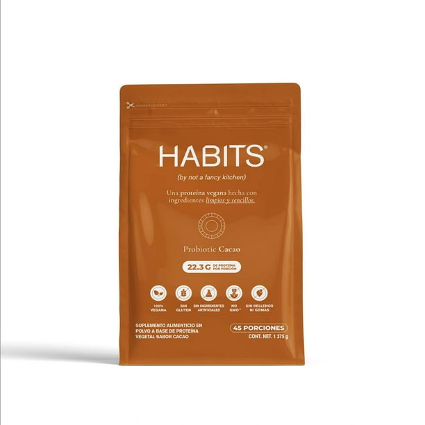 Suplemento Alimenticio Habits Probiotic Cacao Proteína Vegana 1.375 kg