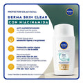 Protector solar facial Nivea Derma skin clear Fluido con niacinamida FPS50 40ml