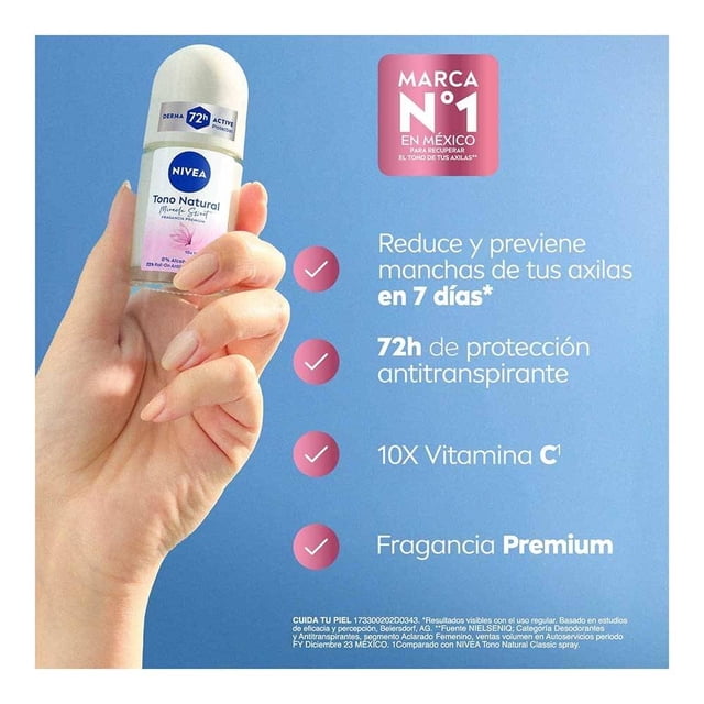 Antitranspirante Nivea Tono Natural miracle sweet roll on 50 ml