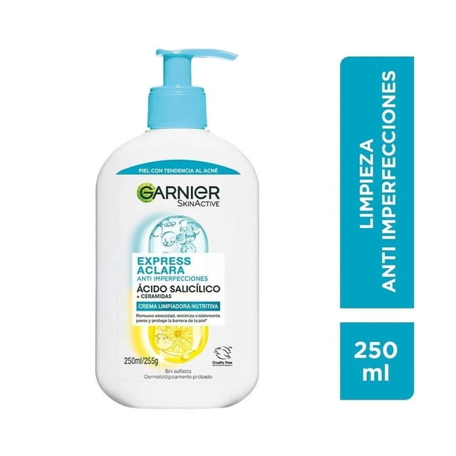 Limpiador facial Garnier skin active express aclara anti imperfecciones 250ml