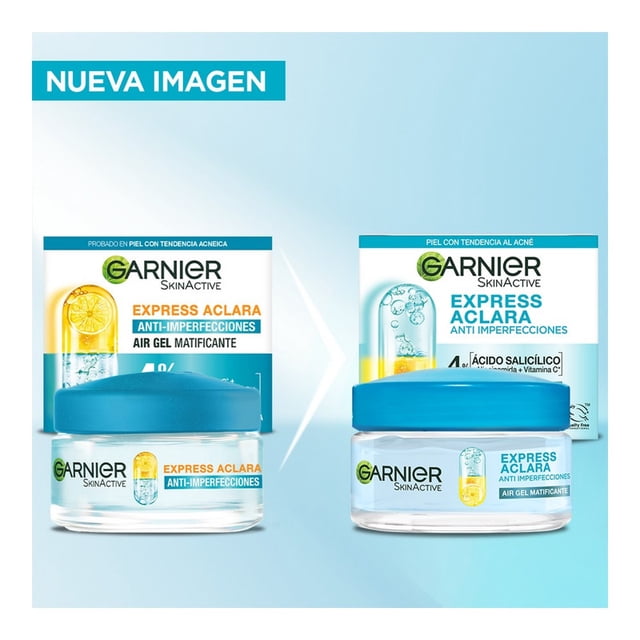 Gel facial Garnier skin active matificante antiimperfecciones vitamina c, ácido glicólico, niacinamida 50 ml