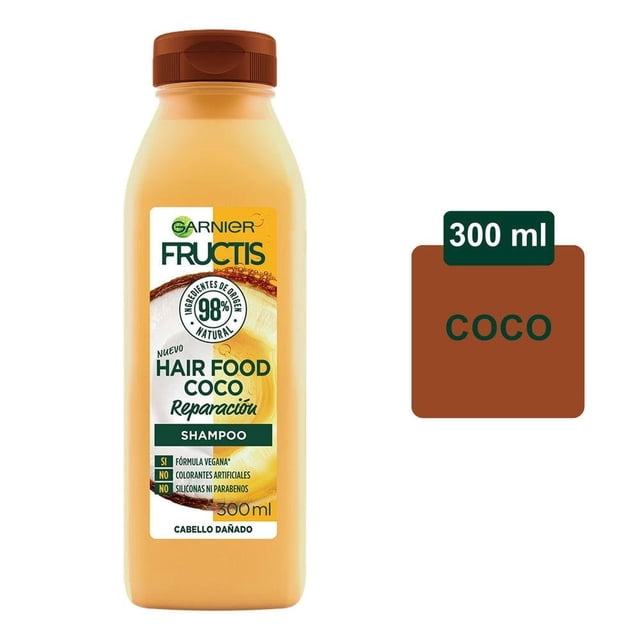 Shampoo y Acondicionador Garnier Fructis hair food coco cabello dañado 300 ml