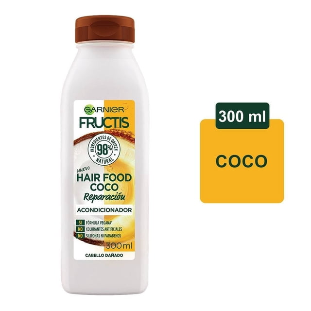 Shampoo y Acondicionador Garnier Fructis hair food coco cabello dañado 300 ml