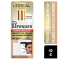 Protector Solar Diario FPS50+ L'Oréal Paris UV Defender Fluido Tono Medio 40 g