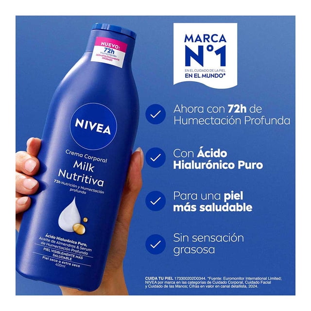 Crema corporal Nivea Milk Nutritiva 400 ml