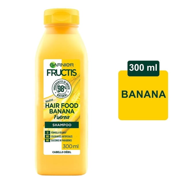 Shampoo y Acondicionador Garnier Fructis hair food banana cabello débil 300 ml