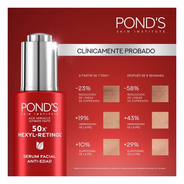 Sérum facial Pond's Age Miracle Ultimate Youth Hexyl Retinol antiedad 30 ml